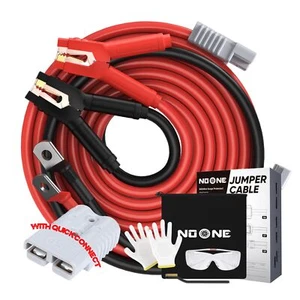 Booster Jumper Cables Heavy Duty 2/0 Gauge 30 FT 1500 AMP W/Quick Connect Plugs. - Picture 1 of 9
