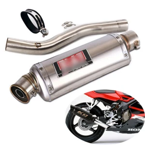 For Honda CBR600F4i 2001-2007 Slip-on Exhaust 51mm Muffler Pipe 310 370 440mm - Picture 1 of 10