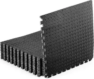 EVA Foam Exercise Tiles Floor Mat Gym Flooring Fitness Yoga Workout 24x24x1/2 in - Picture 1 of 27