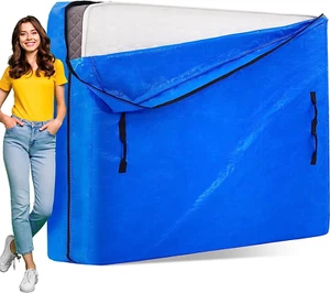 Mattress Bag, Heavy Duty Tarp Reusable Storage Bag,Easy Carrier Mattress Moving - Picture 1 of 12
