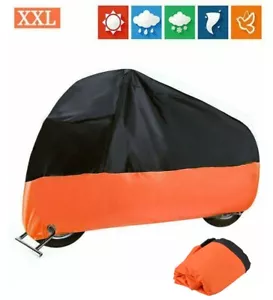 Cubierta de motocicleta XXL impermeable al aire libre protector contra la lluvia naranja a prueba de rayos UV - Imagen 1 de 12