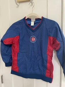 Chicago Cubs Gear MLB Pullover Jacket Windbreaker Child Youth 8-10 Medium Sz 8 - Picture 1 of 5
