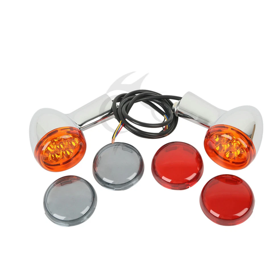 Indicador de luces de giro trasero ámbar apto para Harley Sportster 883 1200 92-up Foto 1 de 4