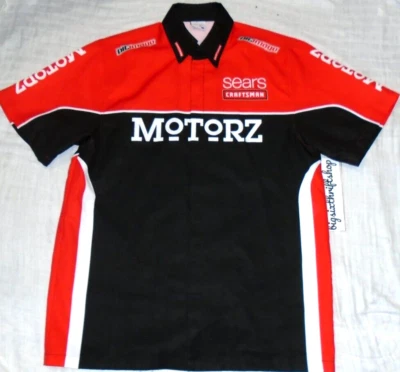 Pit Image Motorz Sears Craftsman Short Sleeve Snap Down Shirt Size Large - Image 1 of 2