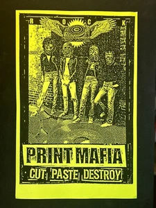 Lot of 3 cool photocopy self publicity posters by Print Mafia - Picture 1 of 3