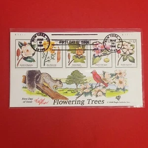 First Day of Issue Flowering Trees Stamp Cache Envelope and Enclosure - Picture 1 of 7