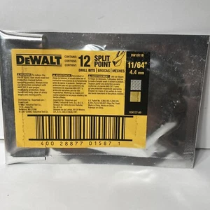 DeWALT DW1911 Split Point Drill Bit Pack of 12 11/64" (4.4mm) - Picture 1 of 18