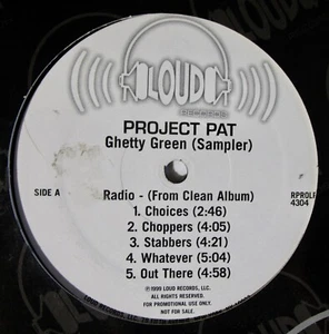Project Pat Ghetty Green (Sampler) LP Loud 4304 1999 Promo Vg+ Clean/Dirty - Picture 1 of 2