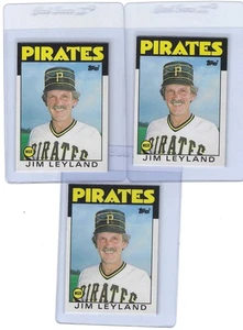 1986 Topps Jim Leyland Rookie #66T (3) Karten LOT Piraten - Bild 1 von 2