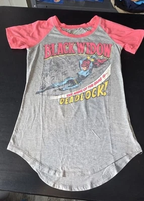 Marvel Comics Black Widow Shirt or Night Shirt Large short sleeve - Image 1 of 3