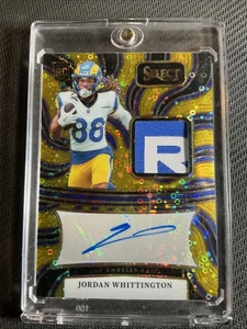 2024 Select Jordan Whittington GOLD DISCO /10 NFL ROOKIE Patch Auto RPA RC Rams - Picture 1 of 16