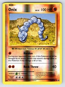 Tarjeta Pokémon común holográfica inversa Onix 61/108 Evoluciones LP - Imagen 1 de 2