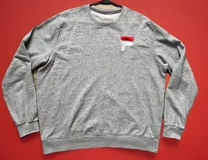 Fila Crewneck Sweatshirt Embroidered Logo Mens Unisex 2XL Gray Classic Essential - Picture 1 of 5