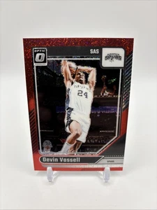 DEVIN VASSELL 2024-25 DONRUSS OPTIC RED GLITTER PRIZM SPURS /75 - Picture 1 of 2