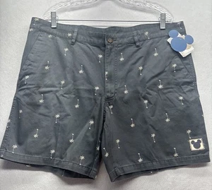 Herren Junk Food Palmenmuster Mickey Mouse Chino Shorts grau L - Bild 1 von 6