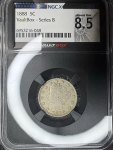 1888 LIBERTY V-NICKEL💥NGC AU55💥VAULT BOX💥 - Picture 1 of 5