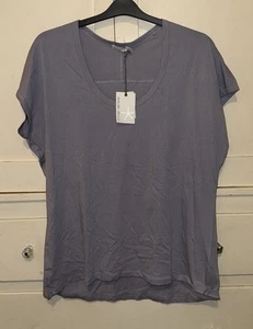 Barefoot Dreams Damen Malibu Collection Mc U-Ausschnitt T-Shirt Flieder Grau XL - Bild 1 von 5