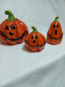 Heather Goldminc Kürbis Zuckerdose Salz Pfeffer Keramik Thanksgiving skurril  - Bild 1 von 11