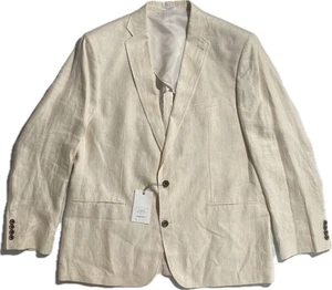 NUEVO 2XT Hombres Alto Murano Baird Mcnutt Blazer/Abrigo Chaqueta 2 Botones Lino Crudo $275 - Imagen 1 de 18