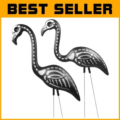 Eerie Zombie Flamingo Yard Decorations with Waterproof Stakes - Halloween Set - Image 1 of 4
