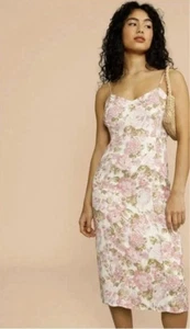 Rouje Paris Flora Slip Dress In Pink Floral Size 38 - Picture 1 of 8