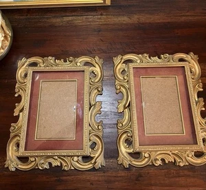 2 Vintage verzierte Goldrahmen Homco wie Cottagecore Grannycore Hollywood Regency - Bild 1 von 8