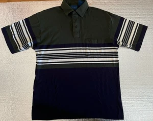 Towncraft Poloshirt Herren Größe M grün und blau gestreift Poloshirt - Bild 1 von 6