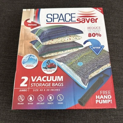 Bolsas de almacenamiento al vacío SpaceSaver (2) 40" x 30" con bomba manual (totalmente nuevas) Foto 1 de 3