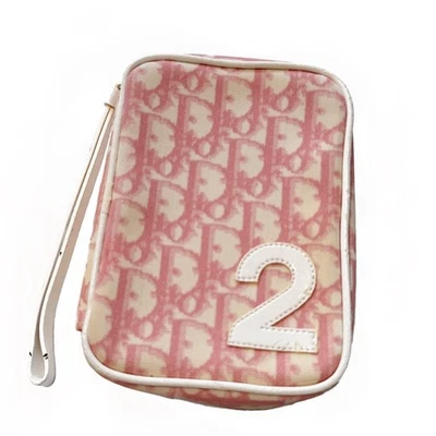 Bolsa de pulso Christian Dior rosa trotter monograma lona rosa branca nº 2 - Imagem 1 de 4