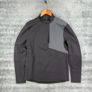 Lululemon Jacke Herren Medium schwarz grau 1/2 Reißverschluss Pullover Fitnessstudio Training Golf adrett - Bild 1 von 7