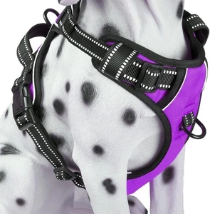 *Neu im Karton* Hundegeschirr ohne Ziehen ~ kein Würgen ~ Frontleine ~ reflektierend ~ LILA ~ MEDIUM - Bild 1 von 4
