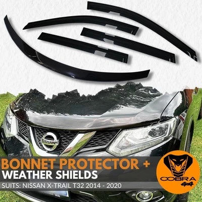 Bonnet Protector & Weather Shields fits Nissan X-TRAIL T32 2014 - 2020 XTRAIL Bl - image 1 of 4