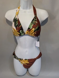 Lenny Niemeyer Women's Bikini Swimsuit, Orquidea, Small Top, Medium Bottoms, New - Picture 1 of 10