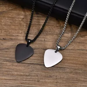 Guitar Pick Guitar Picks Pendant Titanium Steel Music-lovers Jewelry - Picture 1 of 10