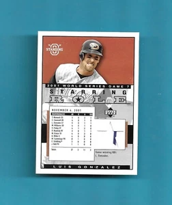 2003 Upper Deck STARRING ROLE JERSEY # SR-LG LUIS GONZALEZ ARIZONA DIAMONDBACKS - Picture 1 of 2