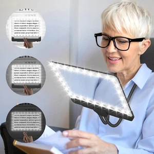 Large Hands Free Magnifying Glass with Light and Stand for Reading Full Book ... - Picture 1 of 12