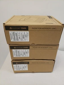 LOT OF 3 BRAND NEW Polycom CX600 VoIP Desktop Business Phone for Microsoft Lync - Picture 1 of 1