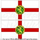 ALDERNEY Flag Channel Islands UK Aurigny British  Decal Sticker 4.3" (110mm)  x2