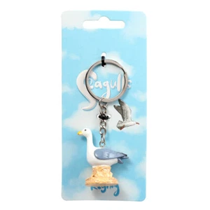 Novelty Keyring - Seagull Buoy on Rock Souvenirs & Seaside - Picture 1 of 5