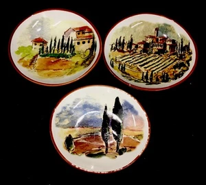 William Sonoma Appetizer 5.5" Plates Italian Countryside Tuscany Portugal Set 3 - Picture 1 of 10