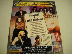 WINTERLAND Promo Display Ad TOM PETTY Madonna KISS Janet Jackson PAULA ABDUL - Picture 1 of 1