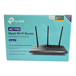 NUEVO Precintado! Router Wi-Fi de malla TP-Link Archer A7 AC1750, Gigabit completo / doble banda - Imagen 1 de 6