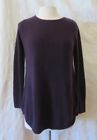 C By Bloomingdale's 100% Cashmere Sweater Relaxed Round Hem Purple Size Small