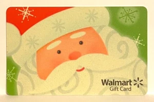 WalMart Christmas Sparkly Santa Face Cartoon Holiday 2012 Gift Card FD-29932 - Picture 1 of 1