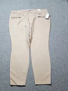 Bongo Plus pantalone donna beige gamba dritta alla caviglia taglie forti 22W nuovo - Foto 1 di 5