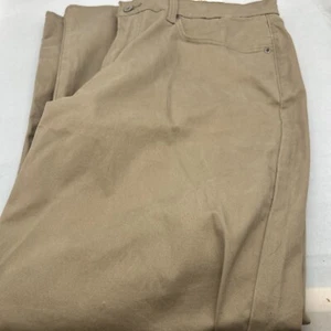 Lucky Brand 121 Men’s Slim Fit Sateen Straight Pants Size 38x30 Tan Khaki - NWT - Picture 1 of 19