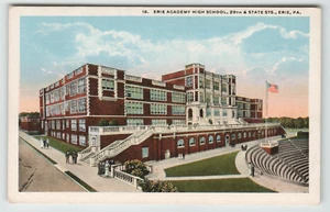 Postcard Vintage Erie Academy High School in Erie, PA. - Picture 1 of 2