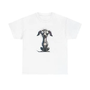Whimsical Dog Graphic Tee, Unisex Cotton T-Shirt, Fun Pet Lover Gift, Unique Dog - Picture 1 of 13