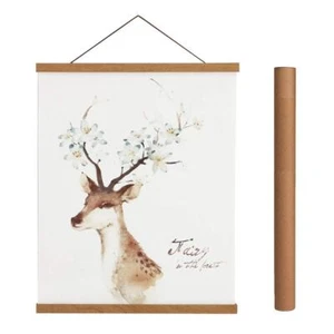 Magnetic Poster Hanger Frame, 12x18 12x16 12x24 Light Wood Wooden Magnet Canvas - Picture 1 of 6