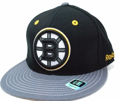 Boston Bruins Reebok MO89Z NHL Equipo Logo Ajuste Elástico Negro Gorra de Hockey Sombrero L/XL Foto 1 de 4